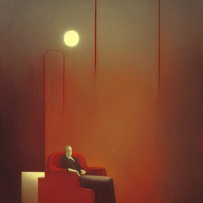 Image similar to portrait painting, science fiction, Edward Hopper and James Gilleard, Zdzislaw Beksinski, highly detailed