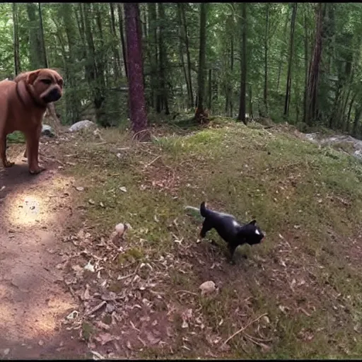 Image similar to spherical dog trail cam footage 240p