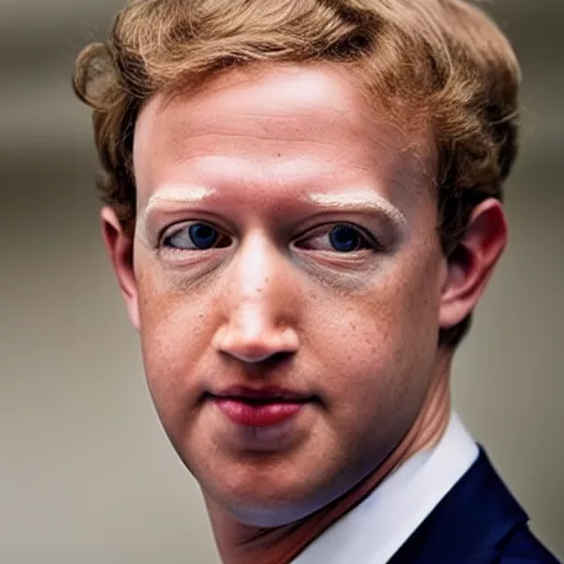 Prompt: photo of a person who looks like a mixture between donald trump and mark zuckerberg