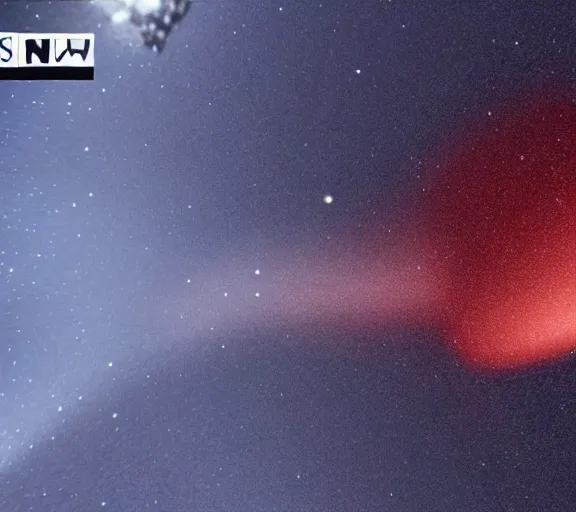 Image similar to bbc news report of comet strike, highly realistic, 8 k