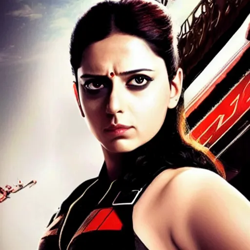 Image similar to Anushka as black widow