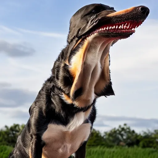 Prompt: dog pterodactyl hybrid