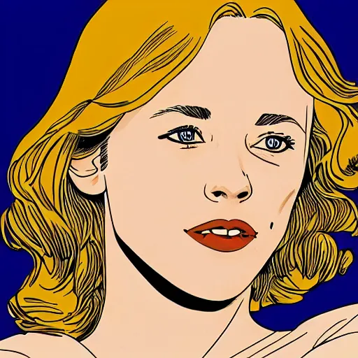 Image similar to rachel mcadams retro minimalist portrait by jean giraud, moebius starwatcher comic, 8 k