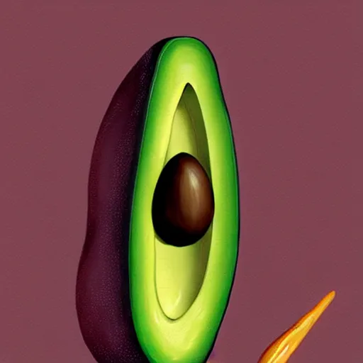 Prompt: Video playing avocado , digital painting, highly detailed, clipart, artstation, concept art, smooth, sharp focus, illustration