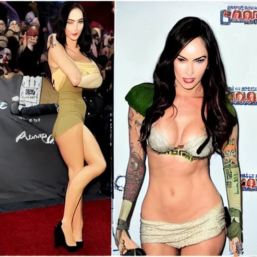 Image similar to megan fox, shrek