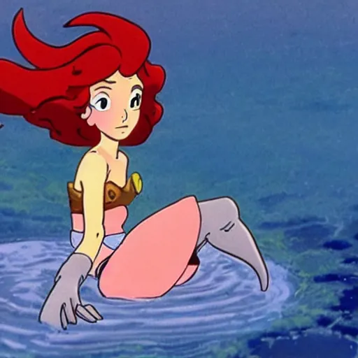 Prompt: ariel in nausicaa of the valley of the wind