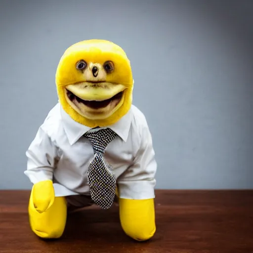 Image similar to banana dressed up for a day at the office