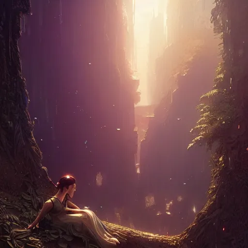 Image similar to altered carbon, highly detailed portrait young jennifer connelly, peasant girl stephen bliss, unreal engine, fantasy art by greg rutkowski, loish, rhads, ferdinand knab, makoto shinkai and lois van baarle, ilya kuvshinov, rossdraws, tom bagshaw, global illumination, radiant light, detailed and intricate environment