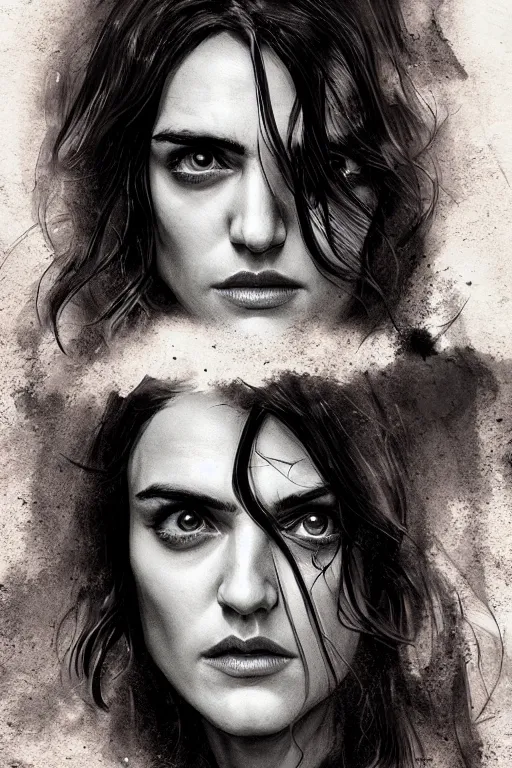 Prompt: portrait, Katie Mcgrath , paladin , face portrait, raphael lacoste, eddie mendoza, alex ross, concept art, matte painting, highly detailed, rule of thirds, dynamic lighting, cinematic, detailed, denoised, centerd