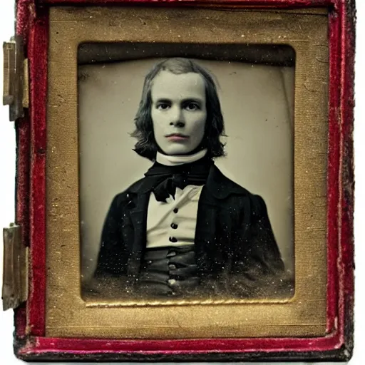 Prompt: daguerreotype portrait of kristoffer klauß, very detailed, very intricate,