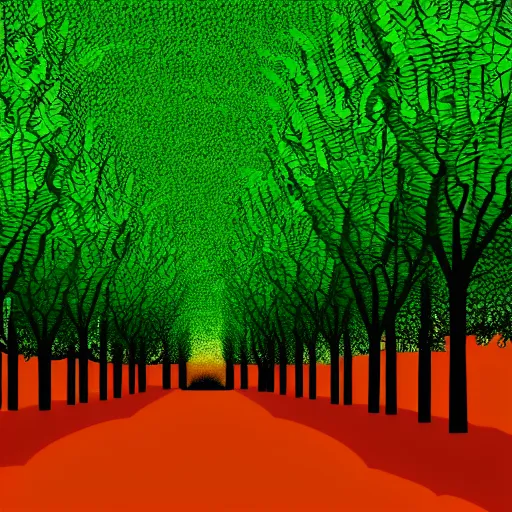 Prompt: city on mars with green trees