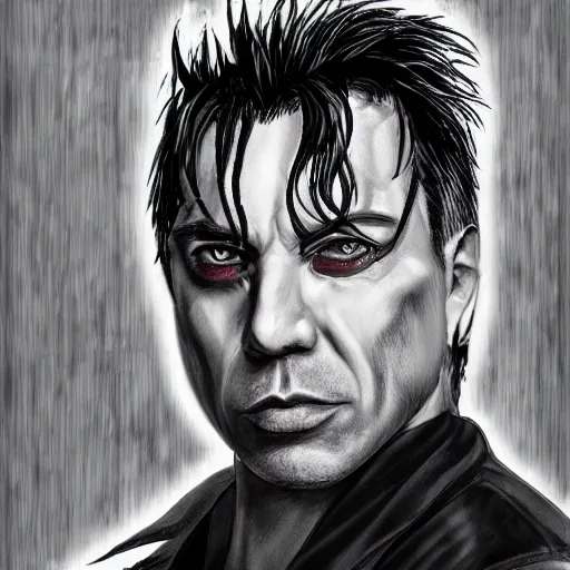 Prompt: Till Lindemann in anime style, high quality art, 8K, HD, render