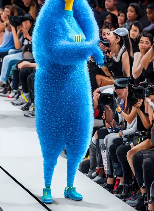 Image similar to hyperrealistic and heavy detailed air jordan runway show of marge simpson, leica sl 2 5 0 mm, vivid color, high quality, high textured, real life