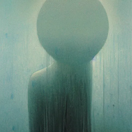 Image similar to cybergirl by Beksinski