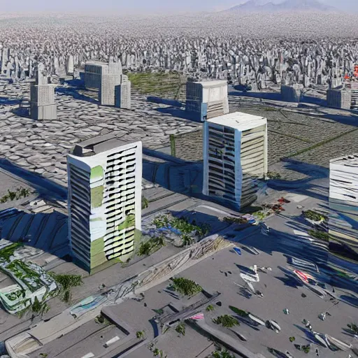 Prompt: Tehran in 2050, modern and beautiful, the most amazing city of the future, photorealistic, unreal engine, hyperdetails