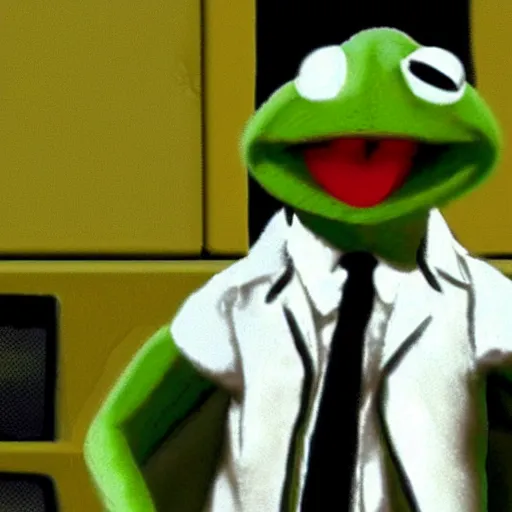 Image similar to Kermit smoking a cigarette in a GTA loading screen