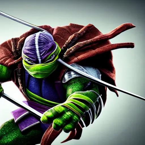 Image similar to still photo of the shredder from tmnt, highly detailed, photorealistic portrait, bright studio setting, studio lighting, crisp quality and light reflections, unreal engine 5 quality render