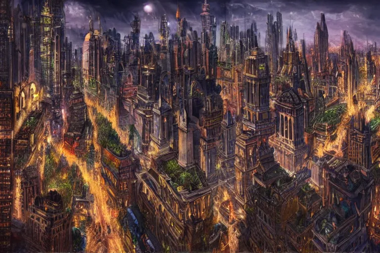 Image similar to a magnificent city. fantasy. photorealism.