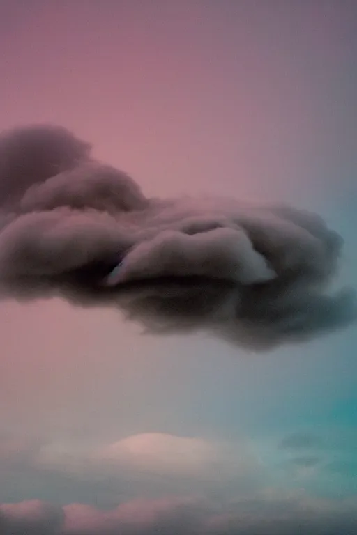 Image similar to high quality pastel coloured film close up wide angle photograph of will smith wearing clothing resting on cloud furniture in a icelandic black rock!! environment in a partially haze filled dreamstate world. three point light, rainbow. photographic production. art directed. pastel colours. volumetric clouds. pastel gradient overlay. waves glitch artefacts. extreme facial clarity. 8 k. filmic.