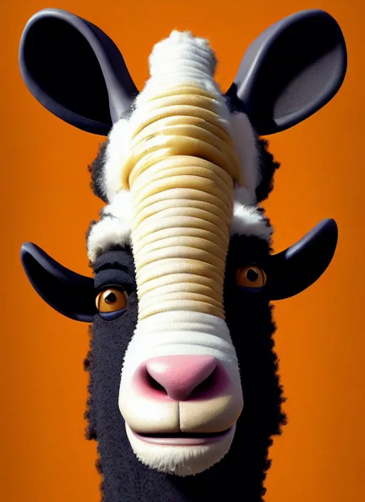 Prompt: anthropomorphic portrait of will smith as a goat, au naturel, hyper detailed, digital art, trending in artstation, cinematic lighting, studio quality, smooth render, unreal engine 5 rendered, octane rendered, art style by klimt and nixeu and ian sprigger and wlop and krenz cushart and pixar and riot and love death & robots