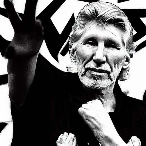 Prompt: roger waters sieg heil to xi jinping
