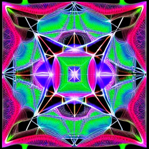 Image similar to symmetrical fractal sacral geometry.