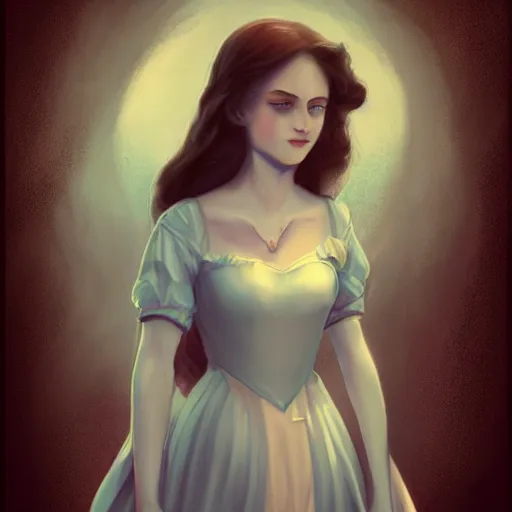 Prompt: it was many and many a year ago, in a kingdom by the sea, that a maiden there lived whom you may know by the name of annabel lee ; and this maiden she lived with no other thought than to love and be loved by me., trending on artstation