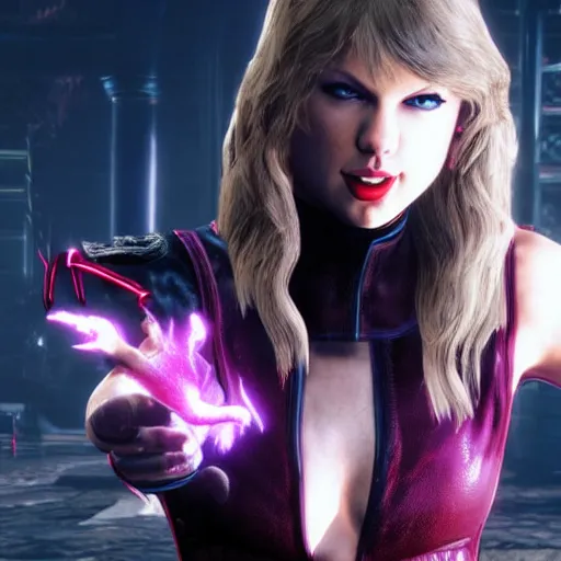 Prompt: Taylor Swift in Mortal Kombat 11, 4k