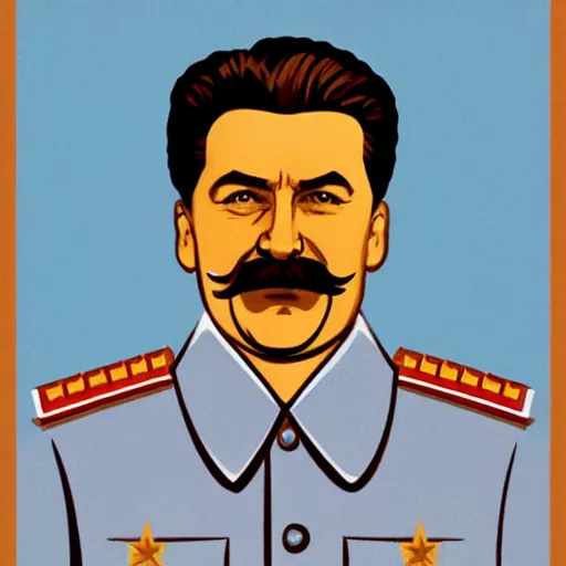 Image similar to stalin in corporate memphis style