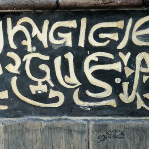 Image similar to Inscription JungleTea on a wall