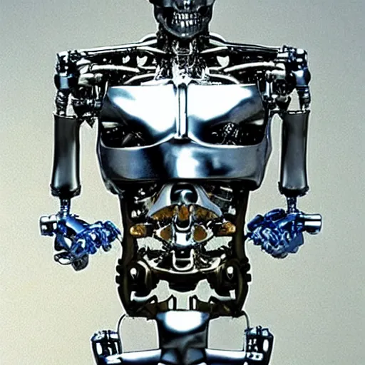 Image similar to Skynet's most popular endoskeletal cyborg was its Series 800 Terminator, which used a metallic endoskeleton covered with living tissue. The Series 800 Terminator was a breakthrough in developing Terminators that were similar to humans.