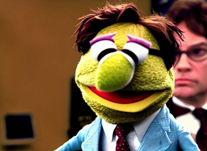 Image similar to photo of muppet dwight schrute
