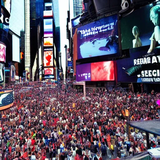 Image similar to a photo of a beached whale, surrounded by a crowd, in times square