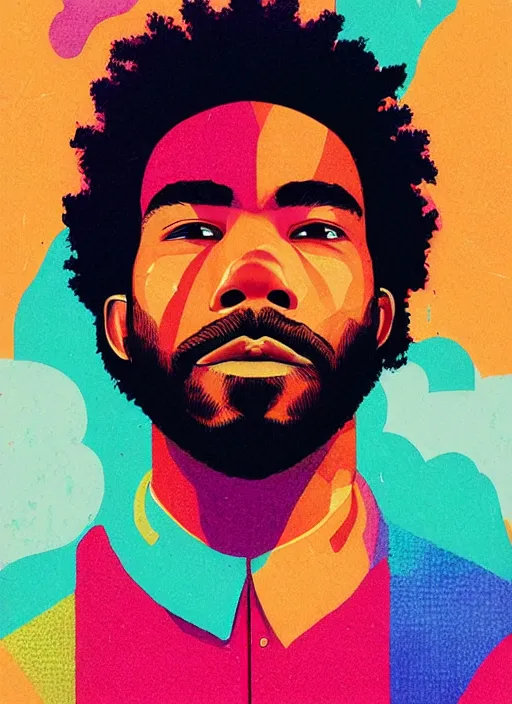 Image similar to portrait childish gambino, colourful!! by sachin teng, organic, cables, matte painting, geometric shapes, hard edges! graffiti, street art