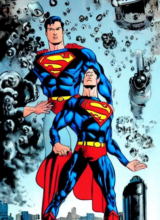 Prompt: superman inspired by T-1000 terminator
