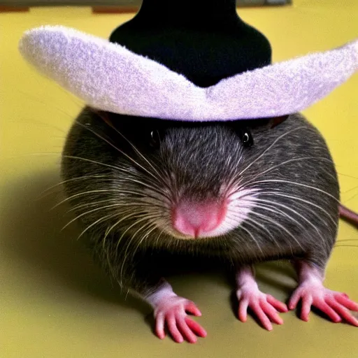 Image similar to I may be fat but I am still just a rat in a hat