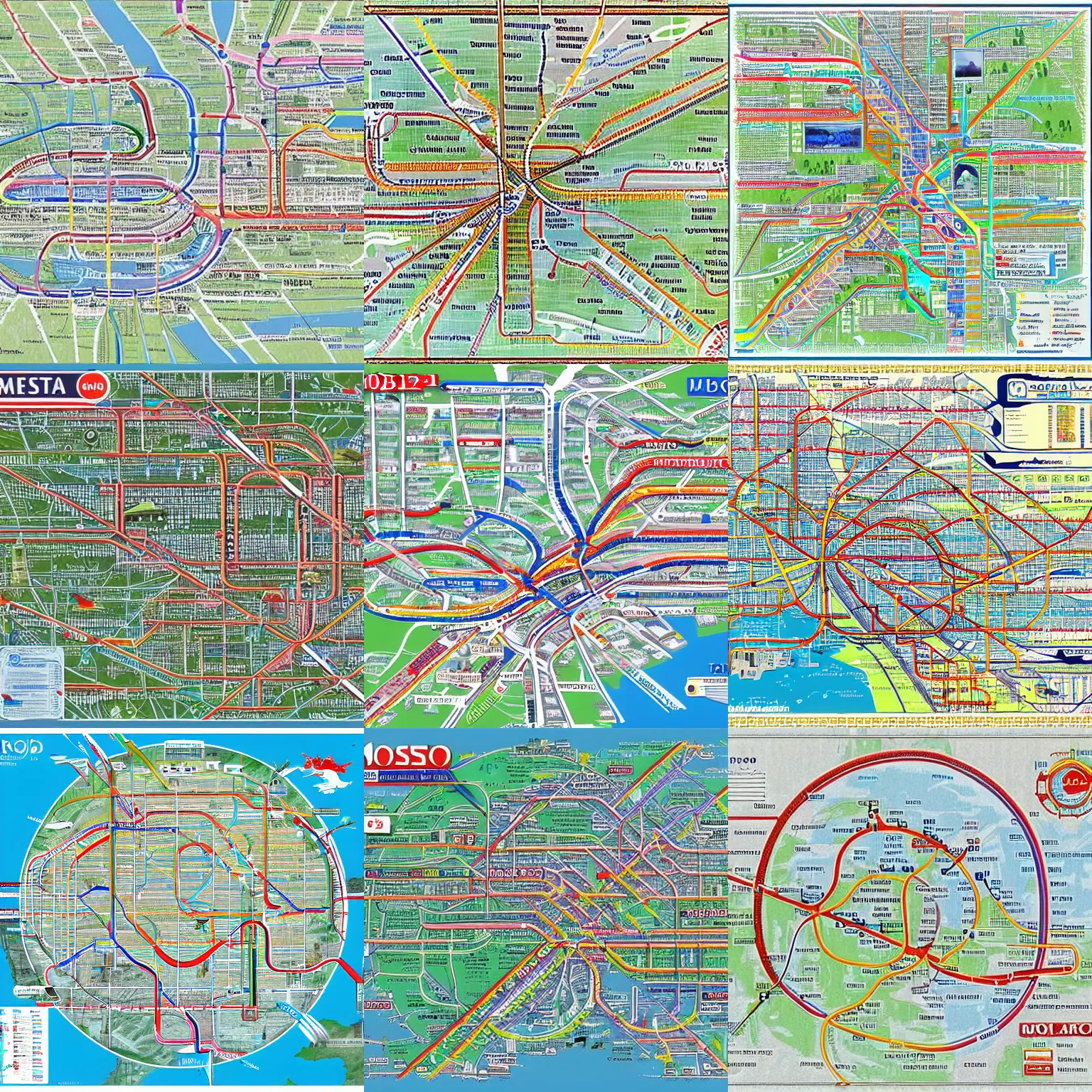 Prompt: detailed map of moscow metro in the year 2 0 7 0