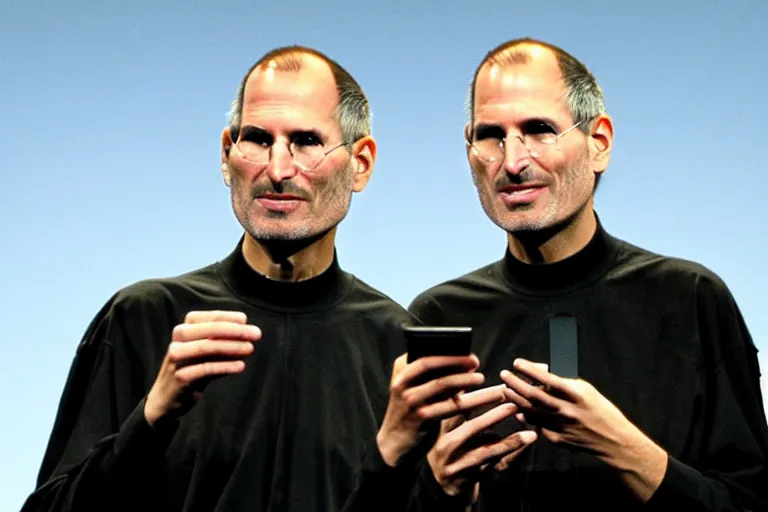 Image similar to Steve Jobs introducing the iPhone 13 pro