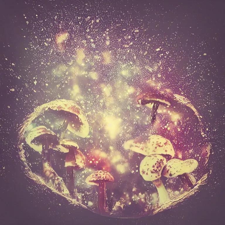 Image similar to double exposure of dally life, symbols of live, explosion, love is the most relevant theme, love is infinity, love is begin of all, 8 k resolution, artistic mode, artistic, trending on instagram, long exposure, love art, serious, fantasy and dreams vibes, mushrooms style and macro style