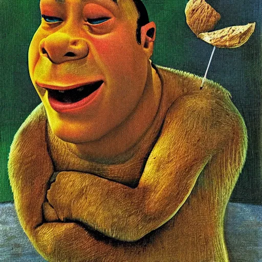 Prompt: shrek by salvador dali