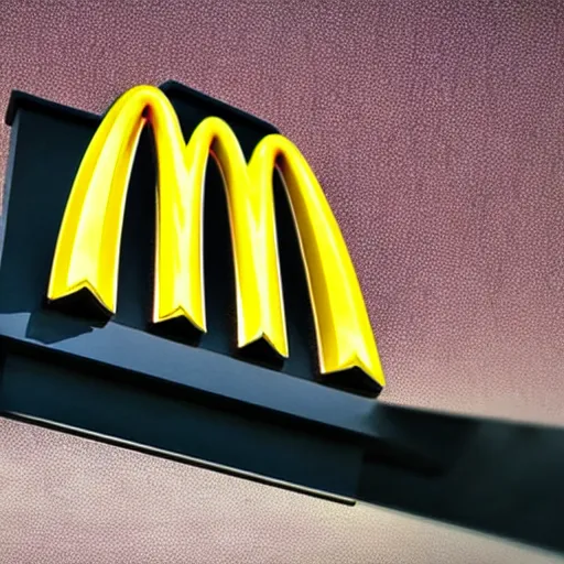 Image similar to eyebrows in the shape of the McDonalds logo, photorealistic, detailed