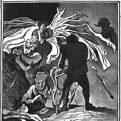 Image similar to Of ghosts and spirits, walking by night: and of strange noises, cracks, and sundry forewarnings: which commonly happen before the death of men: great slaughters, and alterations of kingdoms