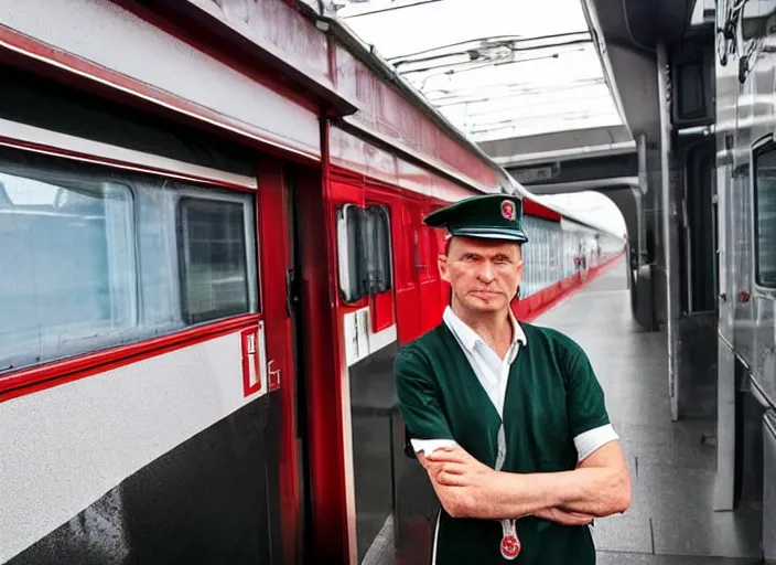 Image similar to train driver of the Russian Railways