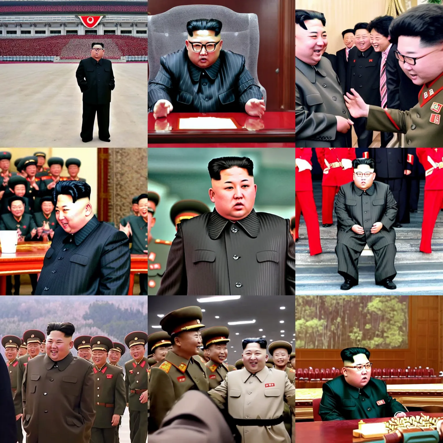 Prompt: Movie still of Kim Jong-Un in BTS documentary