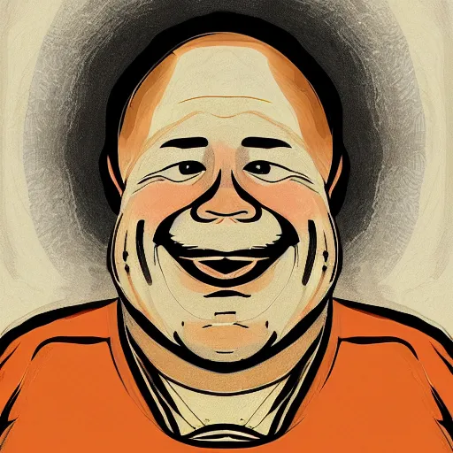 Image similar to portrait of a cook or chef smiling at the camera, cartoon, digital art, symmetrical face