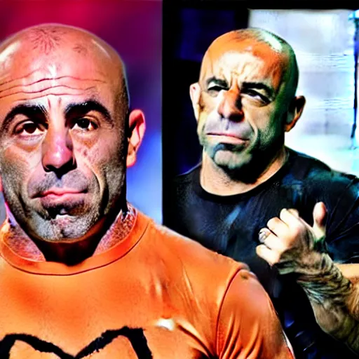 Prompt: joe rogan with super saiyan hair