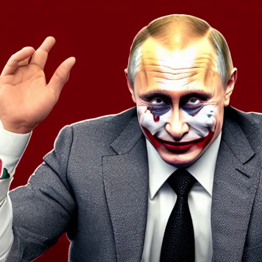 Prompt: Putin as the Joker