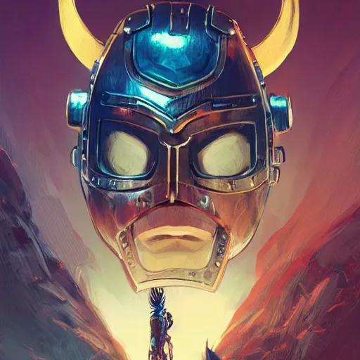 Image similar to cyberpunk viking helmet mask warrior goddess robot ninja fantasy, art gta 5 cover, official fanart behance hd artstation by jesper ejsing, by rhads, makoto shinkai and lois van baarle, ilya kuvshinov, ossdraws