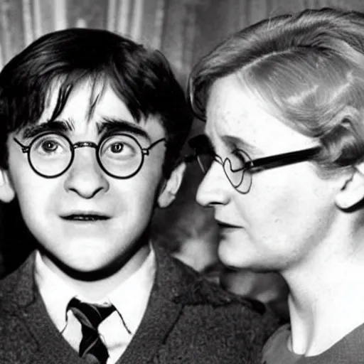 Prompt: harry potter and eva braun