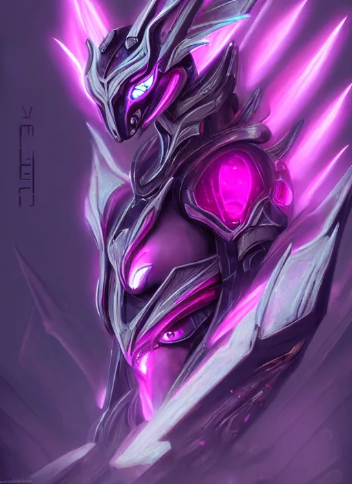 Image similar to cinematic goddess close shot, cosmic sized beautiful stunning elegant hot giant robot mecha female dragon, sharp cyborg dragon head, sharp metal ears, led glowing purple eyes, smooth fuschia skin, smooth silver armor, floating in space, epic proportions, epic scale, macro furry, furry art, dragon art, goddess art, giantess art, warframe fanart, furaffinity, octane